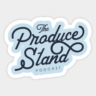 The Produce Stand Podcast secondary logo navy Sticker